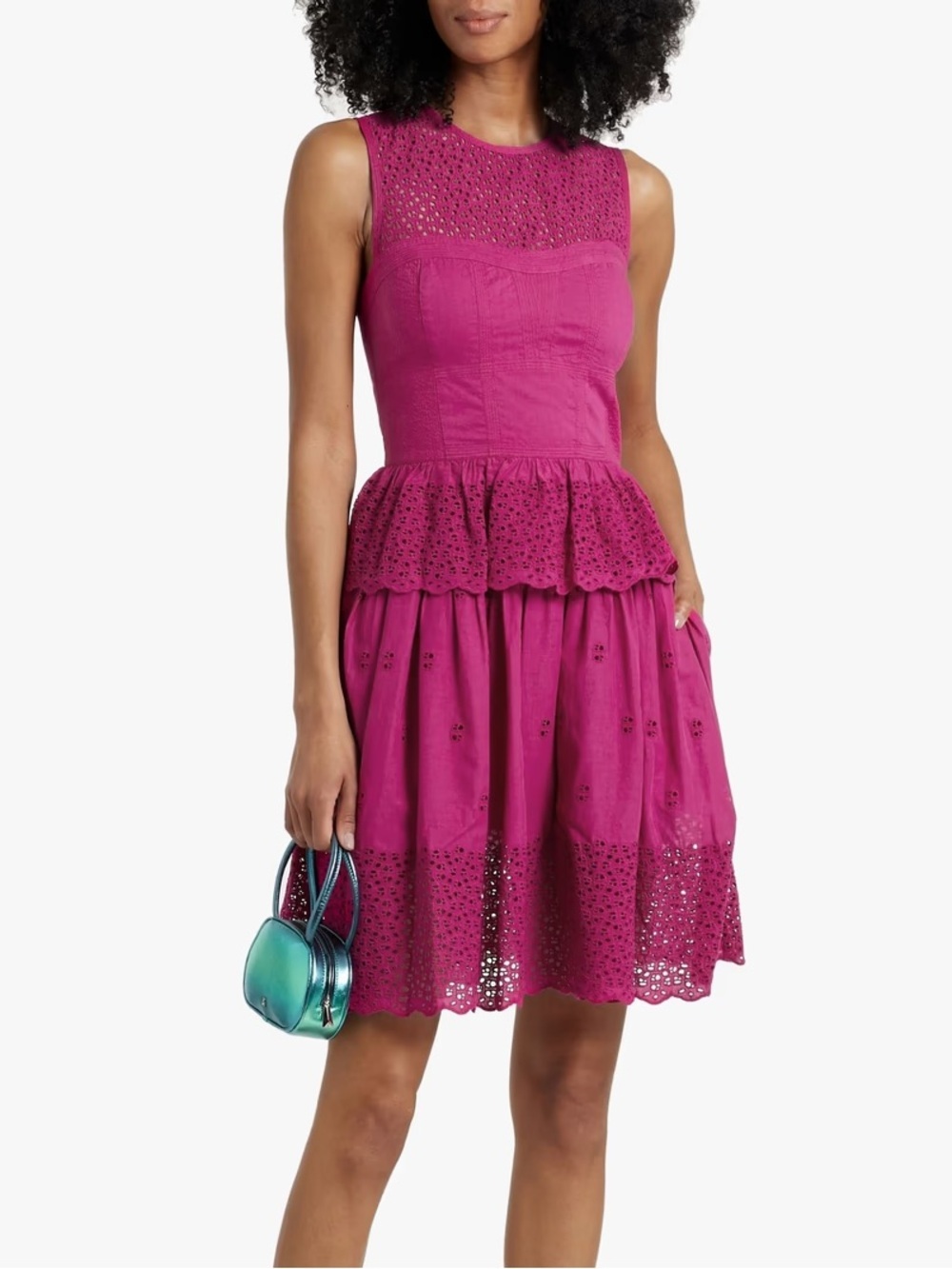 Ulla Johnson Jessa Mini Dress in Ruby - 8
